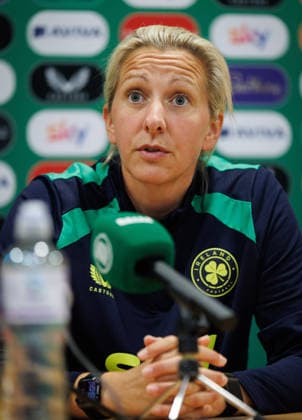 Republic of Ireland WNT press conference, PK, Pressekonferenz SuperValu Pairc UiChaoimh, Cork 4 6 2026 Head coach Carla Ward Carla Ward 4 6 2026  Copyright: x INPHO TomxMaherx RDR_3449