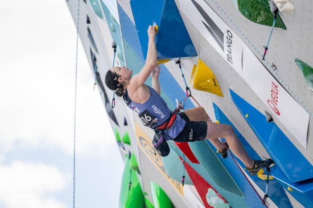 Czech climber Michaela Smetanova competes in the qualifying rounds for men and women at the World Climbing Series Prague 2026, in Prague, Czech Republic, on June 4, 2026. (CTKxPhoto OndrejxDeml) CTKPhotoP2026060403564  CTKPhotoP2026060403564