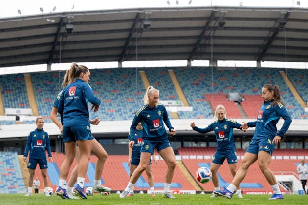 Football, Women, World Cup Qualifiers, National Team Sweden, Training