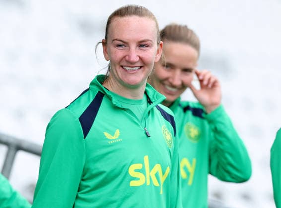 Republic of Ireland WNT Squad Training, SuperValu Pairc Ui Chaoimh, Cork 4 6 2026 Courtney Brosnan and Sophie Whitehouse Courtney Brosnan and Sophie Whitehouse 4 6 2026  Copyright: x INPHO TomxMaherx RDR_4831