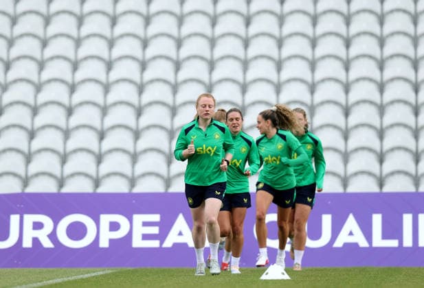 Republic of Ireland WNT Squad Training, SuperValu Pairc Ui Chaoimh, Cork 4 6 2026 Amber Barrett Amber Barrett 4 6 2026  Copyright: x INPHO TomxMaherx RDR_5048