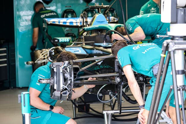 F1 - MONACO GRAND PRIX 2026 Aston Martin F1 Team Honda AMR26, mechanical detail front suspension mechanic, mecanicien, mechanics during the Formula 1 Grand Prix de Canada 2026, 6th round of the 2026 Formula One World Championship, WM, Weltmeisterschaft from June 5 to 7, 2026 on the Circuit de Monaco, in Monte-Carlo, Monaco - Monte-CarloMonaco  Copyright: xXavixBonillax