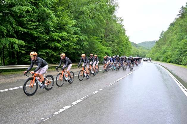 Tour de Wallonie 2026 Stage 4 EUPEN, BELGIUM - JUNE 04 : Welsford Sam (AUS) of Netcompany INEOS in action during stage 4 of the 47th edition of Ethias Tour de Wallonie an UCI ProSeries 2.Pro cycling road race stage for Men Elite of 166.7 km with start in Dison and finish in Eupen on June 4, 2026 in Eupen, Belgium, 04 06 2026 ( Motordriver Pieter Van Herzele - Eupen Belgium  Copyright: xSesx