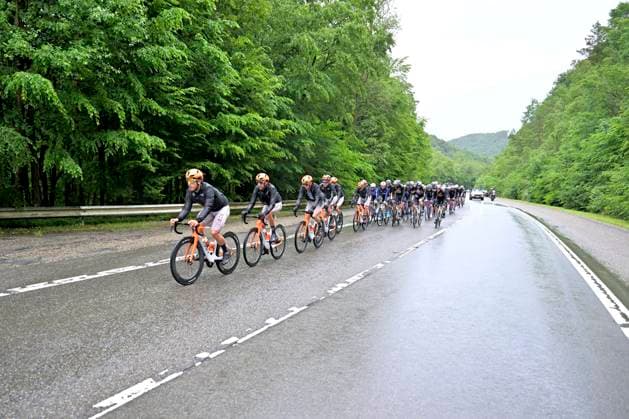Tour de Wallonie 2026 Stage 4 EUPEN, BELGIUM - JUNE 04 : Welsford Sam (AUS) of Netcompany INEOS in action during stage 4 of the 47th edition of Ethias Tour de Wallonie an UCI ProSeries 2.Pro cycling road race stage for Men Elite of 166.7 km with start in Dison and finish in Eupen on June 4, 2026 in Eupen, Belgium, 04 06 2026 ( Motordriver Pieter Van Herzele - Eupen Belgium  Copyright: xSesx