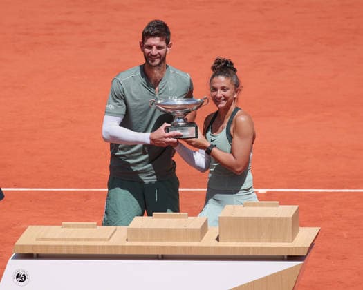 Winner Sara Errani, Andrea Vavassori, Mixed Doubles, Mixed Doubles, Award Ceremony, Presentation Tennis French Open 2026 Roland Garros Paris France 4 June 2026 Copyright: xJuergenxHasenkopfx