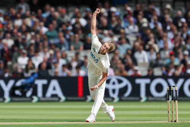 RECORD DATE NOT STATED 4th June 2026; Lords Cricket Ground, London, England; International Test Cricket, Day 1, England versus New Zealand; Kyle Jamieson of New Zealand bowling HenningxvonxJagow