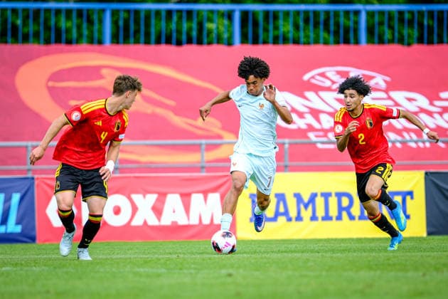 UEFA Under-17 European Championship, EM, Europameisterschaft Estonia 2026 Joshua Dago in action during the UEFA Under-17 European Championship Semifinal match between Belgium U-17 vs France U-17 national teams, Tallinn Estonia 04.06.2026 Tallinn Kadrioru Stadium Estonia Copyright: xMaurixLevandix