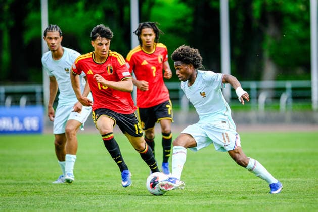 UEFA Under-17 European Championship, EM, Europameisterschaft Estonia 2026 Arone Gadou in action during the UEFA Under-17 European Championship Semifinal match between Belgium U-17 vs France U-17 national teams, Tallinn Estonia 04.06.2026 Tallinn Kadrioru Stadium Estonia Copyright: xMaurixLevandix