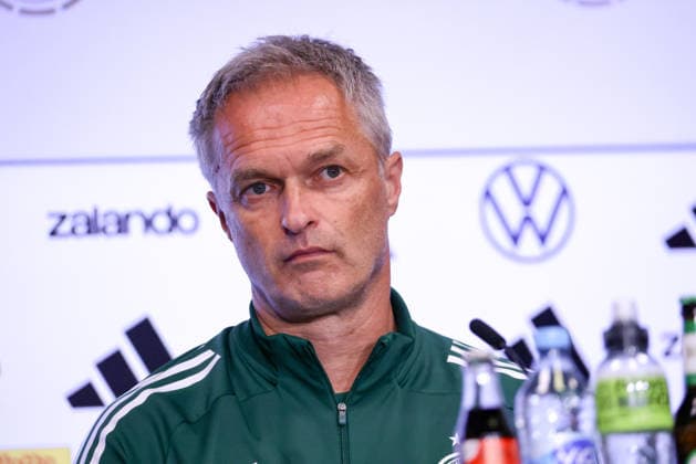 Cologne, Germany 04 06 2026 Training of the DFB women Final press conference before the World Cup qualifier Germany vs Norway In the picture national coach Christian Wück Wueck Germany at the final press conference in Cologne Copyright: HMBxMedia MadeleinexFantini