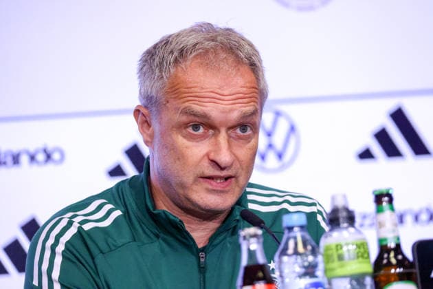 Cologne, Germany 04 06 2026 Training of the DFB women Final press conference before the World Cup qualifier Germany vs Norway In the picture national coach Christian Wück Wueck Germany at the final press conference in Cologne Copyright: HMBxMedia MadeleinexFantini
