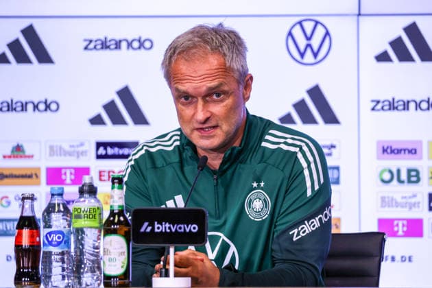 Cologne, Germany 04 06 2026 Training of the DFB women Final press conference before the World Cup qualifier Germany vs Norway In the picture national coach Christian Wück Wueck Germany at the final press conference in Cologne Copyright: HMBxMedia MadeleinexFantini