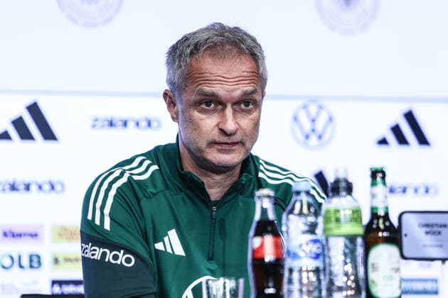 Sport, Football, World Cup Qualification Europe Women Season 2026 Closing Press Conference Germany before the match against Norway 04 06 2026, RheinEnergeieSTADION Christian Wück Coach, Germany Cologne RheinEnergieSTADION North Rhine-Westphalia Germany