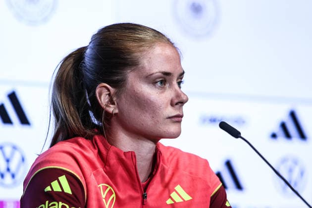 Sport, Football, World Cup Qualification Europe Women Season 2026 Closing Press Conference Germany before the match against Norway 04 06 2026, RheinEnergeieSTADION Sjoeke Nüsken Germany Cologne RheinEnergieSTADION North Rhine-Westphalia Germany