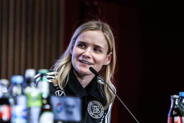 Sport, Football, World Cup Qualification Europe Women Season 2026 Closing Press Conference Germany before the match against Norway 04 06 2026, RheinEnergeieSTADION Sonja Alger Press Spokeswoman, Germany Cologne RheinEnergieSTADION North Rhine-Westphalia Germany