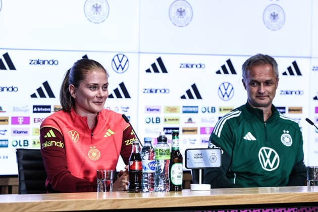 Sport, Football, World Cup Qualification Europe Women Season 2026 Closing Press Conference Germany before the match against Norway 04 06 2026, RheinEnergeieSTADION Sjoeke Nüsken Germany Cologne RheinEnergieSTADION North Rhine-Westphalia Germany