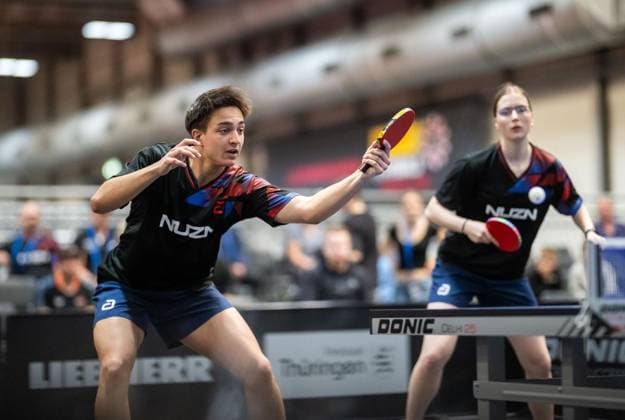 TABLE TENNIS TT FINALS 2026 IN ERFURT FOR EDITORIAL PURPOSES ONLY p 04 06 2026 Erfurt 94 National German Championships Women Men within the German TT Finals German Championships Youth 19 Mixed in photo Kira Kölling Post SV Mühlhausen 1951 Till Berbig USV Jena Germany Thueringen Erfurt Copyright SaschaxFromm Copyright: SaschaxFromm doc86563qpll0o1flbabo7w ,EDITORIAL USE ONLY Copyright: SaschaxFromm