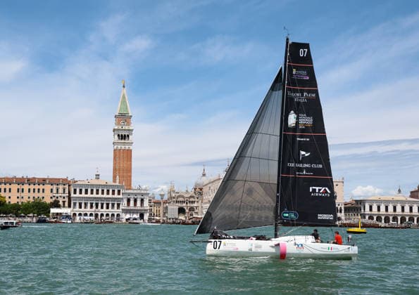 Sport Bilder des Tages IPA85319602 - On Thursday, June 4, at 1 p.m., the 6th edition of the Marina Militare Nastro Rosa Tour - Il Giro dell Italia a Vela 2026 (The Tour of Italy by Sail 2026) will kick off from Venice in the direction of Cattolica (RN), the first leg of a route that will end on July 12 in Genoa after traveling 1,250 miles in an east-west direction from the Adriatic Sea to the Ligurian Sea, stopping in Cattolica, Vieste, Taranto, Syracuse, Tropea, Naples, Portoferraio and Genoa.  Copyright: xMatteoxChinellatox xipa-agency.netx xMatteoxChinellatox 0858352760st