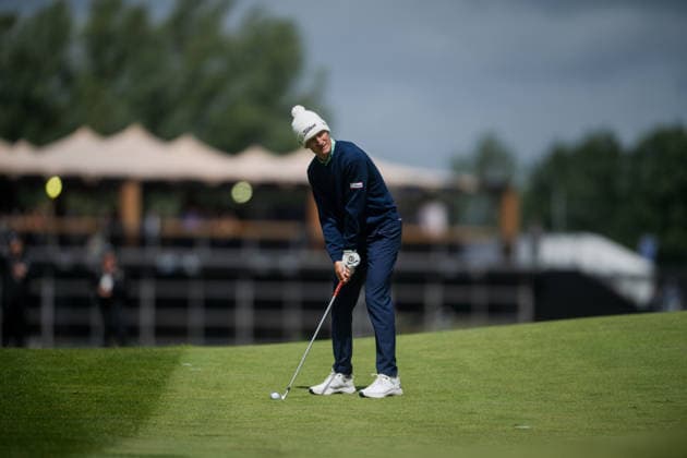 KLM Open - Round 1 Marcus Kinhult of Sweden plays his second shot from the bunker of the 10th hole during the first round of the KLM Open at The International in Amsterdam, Netherlands, on June 4, 2026. Amsterdam Netherlands  Copyright: xAndyxAstfalckx originalFilename:astfalck-klmopenr260604_npjPg.jpg