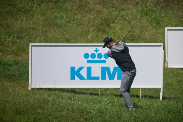 KLM Open - Round 1 Daniel Gavins of England plays his second shot from the bunker of the 10th hole during the first round of the KLM Open at The International in Amsterdam, Netherlands, on June 4, 2026. Amsterdam Netherlands  Copyright: xAndyxAstfalckx originalFilename:astfalck-klmopenr260604_npM6e.jpg