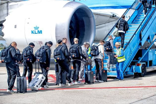 SCHIPHOL , 04-06-2026 , Oranje (The Dutch National Football Team) leaves from Amsterdam Schiphol Airport to the USA where it will be one of the 48 countries to play the World Cup 2026. Oranje leaves from Amsterdam Schiphol  x204147830x Copyright: