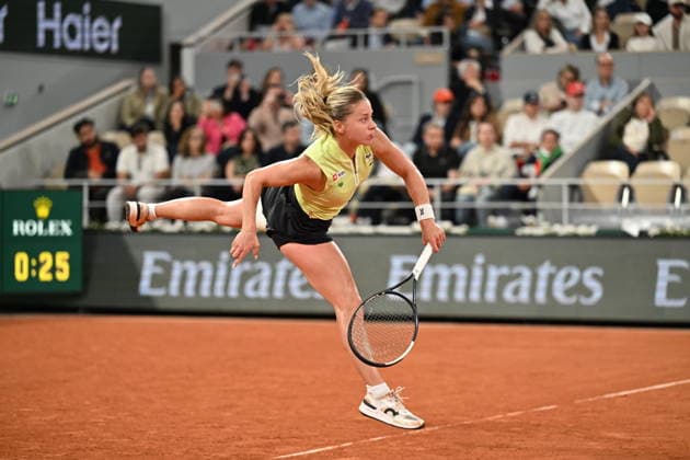 2026 French Open (Roland-Garros) - Day 12 PARIS, FRANCE - JUNE 4: Maja Chwalinska of Poland in action against Diana Shnaider (not seen) during their women s singles semi-final match on the twelfth day of the French Open at Philippe-Chatrier Court in Paris, France, on June 4, 2026. Mustafa Yalcin Anadolu Paris France. Editorial use only. Please get in touch for any other usage.  Copyright: x2026xAnadoluxMustafaxYalcinx