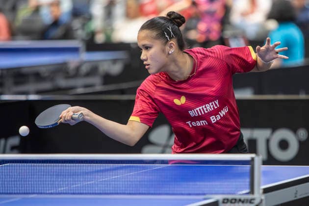 Lotto Thüringen TT-Finals Erfurt 2026 Deutsche Meisterschaften, Spielszene bei den LOTTO Thüringen TT-Finals 2026 in der Messe Erfurt: U19, Elisa Bao Chau Nguyen SU Neckarsulm, TTV Ettlingen Deutschland, Germany 20260604-_MS_3556