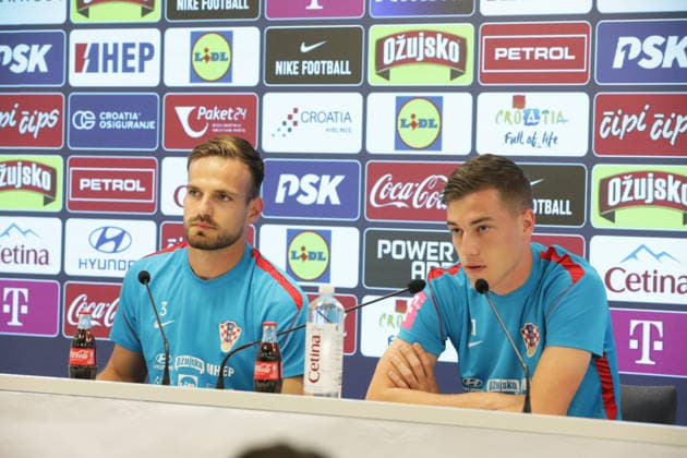 Croatia national team, Nationalteam press conference, PK, Pressekonferenz in Rijeka, Croatia Marin Pongracic and Luka Sucic during Croatia national team press conference at HNK Rijeka Stadium in Rijeka, Croatia on June 04, 2026. as part of pre-world cup training camp and friendly match against Slovenia.  GoranxKovacic PIXSELL