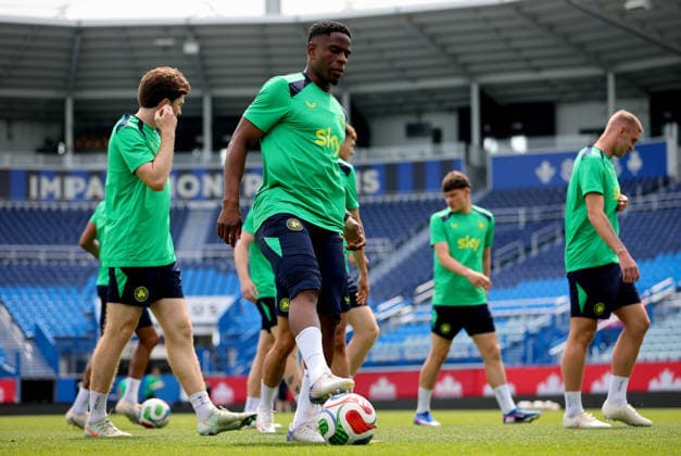 Republic of Ireland Squad Training, Stade Saputo, MontrÃ Chiedozie Ogbene 4 6 2026  Copyright: x INPHO RyanxByrnex RB1_4026