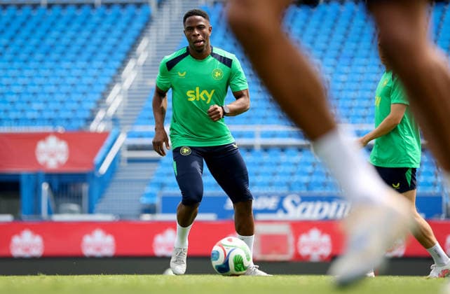 Republic of Ireland Squad Training, Stade Saputo, MontrÃ Chiedozie Ogbene 4 6 2026  Copyright: x INPHO RyanxByrnex RB1_4725