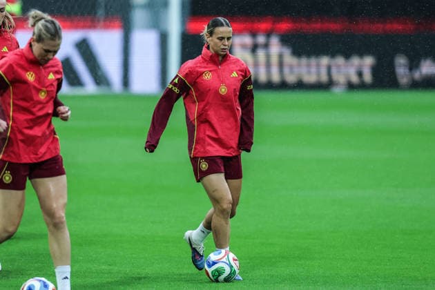 Sport, Football, World Cup Qualification Europe Women Season 2026 Final training Germany before the match against Norway 04 06 2026, RheinEnergeieSTADION Klara Buehl Bühl, Buhl, Germany, 19 Köln RheinEnergieSTADION Nordrhein Westfalen Germany
