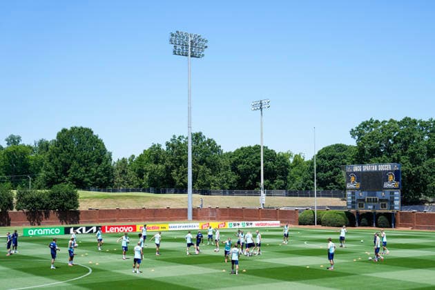 World Cup 2026 Greensboro, USA 20260604 Training with the Norwegian men s national soccer team at The University of North Carolina Greensboro UNCG Photo Fredrik Varfjell NTB Greensboro United States EDITORIAL USE ONLY RESTRICTED USE FOR BETTING COMPANIES  Copyright: xFredrikxVarfjellx xNTBx