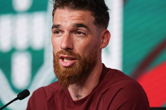 press conference of the Portuguese national football team in the football city of Oeiras Portugal, June 4, 2026, in Alges, Portugal goalkeeper Jose Sa Portugal ,12 Copyright: HMBxMedia FernandoxSoares