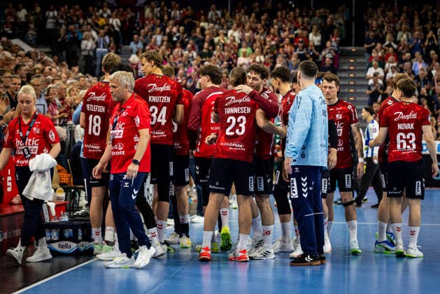 DAIKIN HBL SG Flensburg Handewitt vs ThSV Eisenach 04 06 26 Team SG Flensburg Handewitt before the match DAIKIN HBL SG Flensburg Handewitt vs ThSV Eisenach, GP JOULE Arena on 04 06 26 Copyright: xBEAUTIFULxSPORTS MarioxM.xKobergx