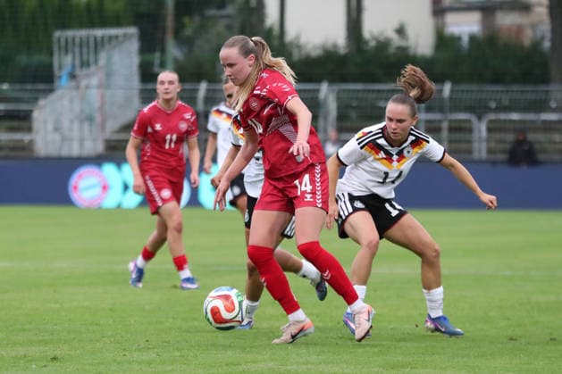 Soccer, U23 Women Germany Denmark, 04 06 26 Nikoline Dudek 14, Denmark U23, RB Leipzig Soccer, Test match U23 Women Germany Denmark on 04 06 26 at Alfred Kunze Sportpark Leipzig Leutzsch Copyright: xBEAUTIFULxSPORTS JanxKaeferx