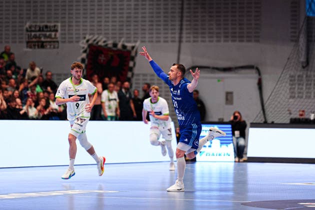 Goal celebration Casper U Mortensen Handball Sport Verein Hamburg, 51 GER, Handball Sport Verein Hamburg vs HSG Wetzlar, Handball, 1 Bundesliga, Matchday 33, Season 2025 2026, 04 06 2026 GER, Handball Sport Verein Hamburg vs HSG Wetzlar, Handball, 1 Bundesliga, Matchday 33, Season 2025 2026, 04 06 2026 Hamburg Copyright: xEibner-Pressefoto MarcelxvonxFehrnx EP_MFN