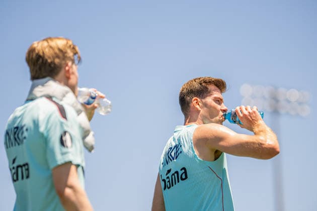 260604 Alexander Sorloth of the Norwegian national football team at a training session during day 7 of the FIFA World Cup 2026 on June 4, 2026 in Greensboro Photo Vegard Grott BILDBYRAN kod VG VG0936 bbeng fotball football soccer fotboll fifa world cup vm fotball vm norge norway trening träning training practice precamp pre camp  Copyright: VEGARDxGRoTT BB260604VG004