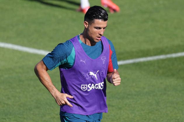 Training of the Portuguese national football team in the football city of Oeiras Portugal, June 4, 2026, in Alges, Portugal Cristiano Ronaldo Portugal ,7 Copyright: HMBxMedia FernandoxSoares