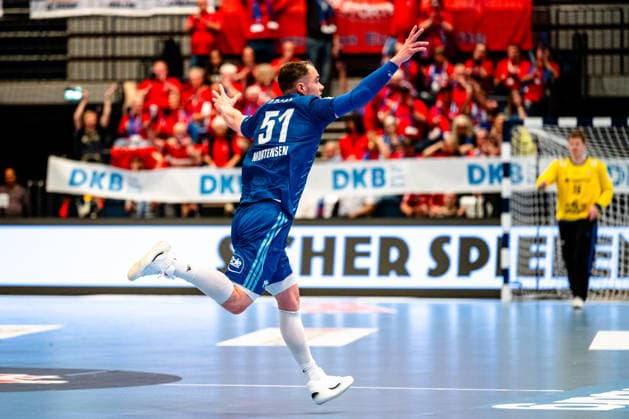 04 06 2026, xdobgx, Handball Daikin HBL, Handball Sport Verein Hamburg HSG Wetzlar v l Casper Ulrich Mortensen Handball Sport Verein Hamburg, 51 Jubel, Torjubel, jubelt ueber das Tor, celebrate the goal, celebration Hamburg