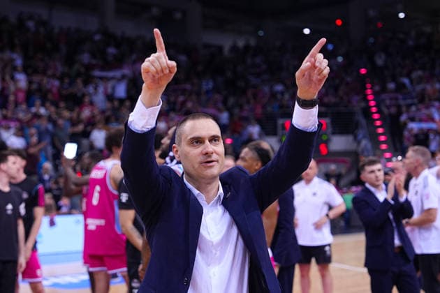 04 06 2026, xydrx, basketball, easyCredit Basketball Bundesliga, playoffs, semi-final game 3, Telekom Baskets Bonn FC Bayern Munich Basketball, Telekom Dome Bonn Marko Stankovic Head Coach Telekom Baskets Bonn Copyright: HMBxMedia YannisxDreimann