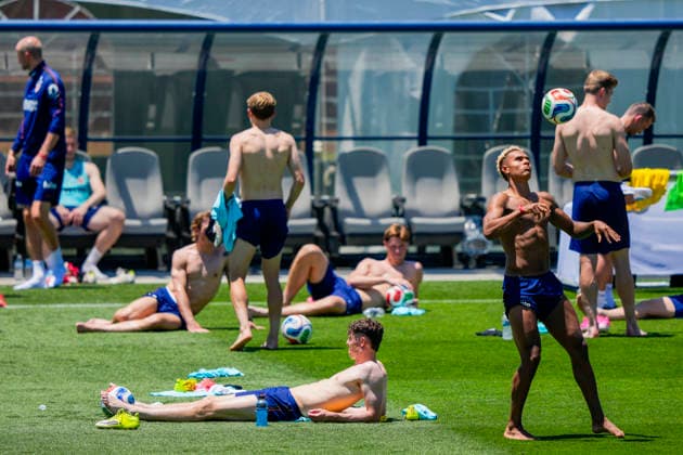 Sport Bilder des Tages Fotball-VM 2026 Greensboro , USA 20260604. under en trening med Norges herrelandslag i fotball pa The University of North Carolina Greensboro (UNCG). Foto: Fredrik Varfjell NTB Greensboro USA EDITORIAL USE ONLY. RESTRICTED USE FOR BETTING COMPANIES Ref:_SPOaps0x0MOXms.jpg *** World Cup 2026 Greensboro , USA 20260604 during a training session with the Norwegian mens national football team at The University of North Carolina Greensboro UNCG Photo Fredrik Varfjell NTB Greensboro USA EDITORIAL USE ONLY RESTRICTED USE FOR BETTING COMPANIES  Copyright: xFredrikxVarfjellx xNTBx