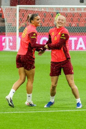 04 06 2026, xgrfx, Football DFB Media Dates, German Womens National Team Press Conference and Final Training f l Selina Cerci, Lea Schüller German Womens National Team DFL DFB REGULATIONS PROHIBIT ANY USE OF PHOTOGRAPHS as IMAGE SEQUENCES and or QUASI VIDEO Cologne