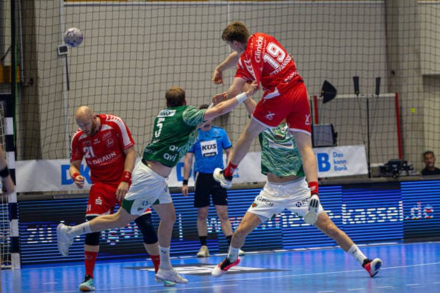 DAIKIN Handball Bundesliga, Kassel, MT Melsungen vs Fuechse Berlin, Rothenbach Halle Kassel 04 06 2026 DAIKIN Handball Bundesliga, Kassel, Germany 04 06 2026 Reynir Thor Stefansson MT Melsungen, 19 at the throw, Handball Bundesliga, Match of MT Melsungen vs Fuechse Berlin, Rothenbach Halle Kassel Copyright: xBEAUTIFULxSPORTS Freudensteinx