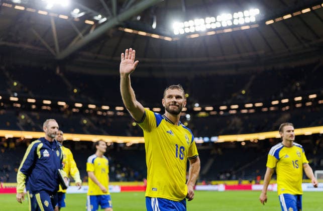 260604 Jesper Karlström of Sweden after the international friendly football match between Sweden and Greece on June 4, 2026 in Stockholm Photo Maxim Thore BILDBYRAN code MT JM0822 bbeng fotboll football soccer fotball träningslandskamp international friendly sverige sweden sverige a grekland greece  Copyright: MAXIMxTHORE BB260604MT080