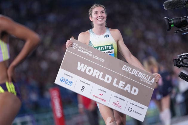 Emma Zapletalova during the IAAF Diamond League Golden Gala Pietro Mennea at the Olimpico Stadium in Rome, Italy on June 04, 2026 - Athletic.  Copyright: xAlfredoxFalcone xLaPressex