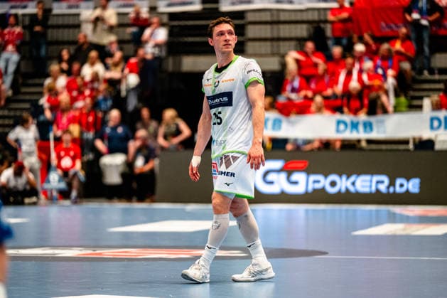 04 06 2026, xdobgx, Handball Daikin HBL, Handball Sport Verein Hamburg HSG Wetzlar v l Justin Mueller HSG Wetzlar, 25 clipping, single image, Ganzkoerper Hamburg