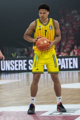 Bamberg, Germany 04 June 2026 1 BBL Playoff Semifinal 2025 2026 Sp 3 Bamberg Baskets vs Alba Berlin In the picture Jack Kayil Berlin single at free throw Brose Arena Bayern Copyright: xFotostandx xSchmittx