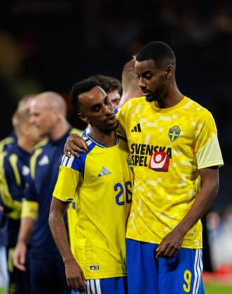 260604 Taha Ali and Alexander Isak of Sweden after the international friendly football match between Sweden and Greece on June 4, 2026 in Stockholm Photo Maxim Thore BILDBYRAN code MT JM0822 bbeng fotboll football soccer fotball träningslandskamp international friendly sverige sweden sverige a grekland greece  Copyright: MAXIMxTHORE BB260604MT097