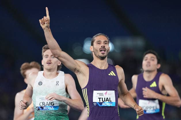 Gabriel Tual during the IAAF Diamond League Golden Gala Pietro Mennea at the Olimpico Stadium in Rome, Italy on June 04, 2026 - Athletic.  Copyright: xAlfredoxFalcone xLaPressex