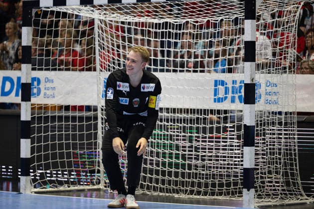 DAIKIN Handball Bundesliga, Kassel, MT Melsungen vs Fuechse Berlin, Rothenbach Halle Kassel 04 06 2026 DAIKIN Handball Bundesliga, Kassel, Germany 04 06 2026 Lasse Ludwig Fuechse Berlin, 1 in goal, Handball Bundesliga, MT Melsungen vs Fuechse Berlin match, Rothenbach Halle Kassel Copyright: xBEAUTIFULxSPORTS Freudensteinx