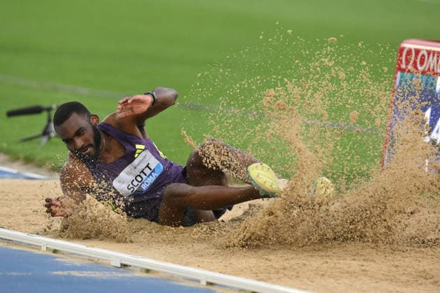 Foto IPP Roberto Ramaccia Roma 4 6 2026 Wanda Diamond League-Golden Gala Pietro Mennea 2026 Nella foto SCOTT Jordan JAM Triple Jump Men Italy Photo Press - World Copyright Roma italy Italia ITALY  Copyright: xR4924_italyphotopressx